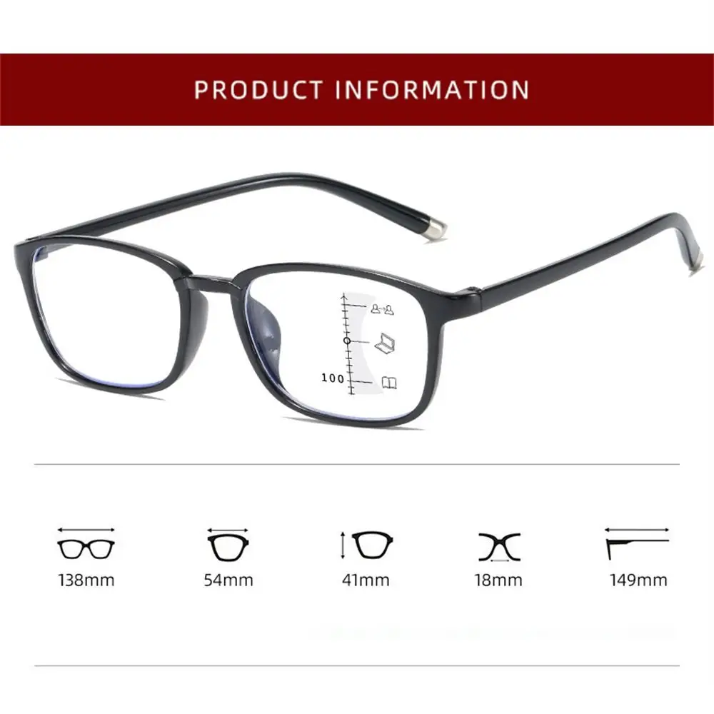 KLASSNUM Multi-focus Reading Glasses Women Men Plus Smart Reading Glasses Progressive Presbyopia Spectacles Eyepiece 0 To +4.0