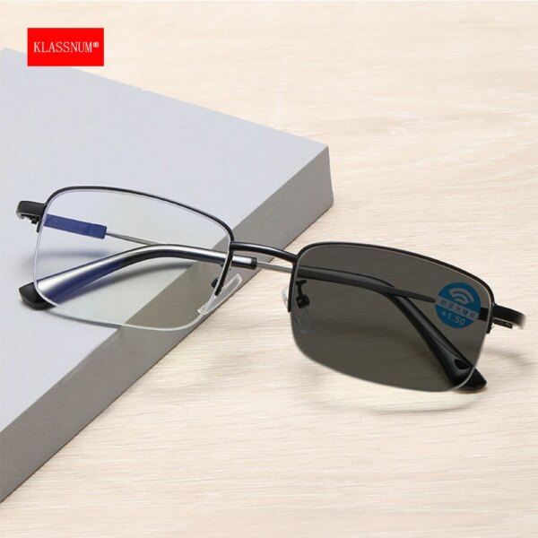 Men's Smart Reading Glasses - Photochromic & Self-Adjusting - Image 2