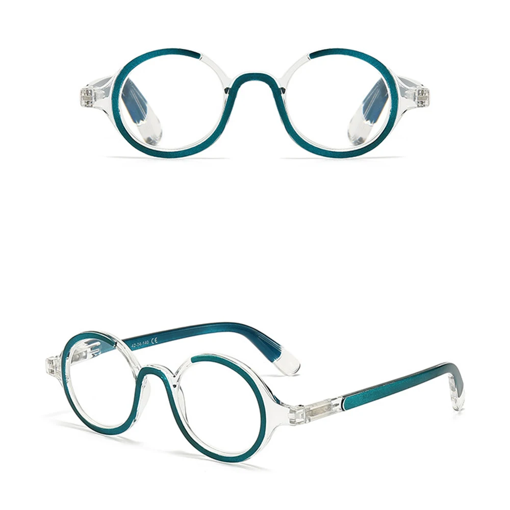 KLASSNUM Vintage Reading Glasses Women Round Frame Fashion Men Magnifying Diopter Computer Eyeglasses Plus +1.5 +2.0 +2.5 +3.0