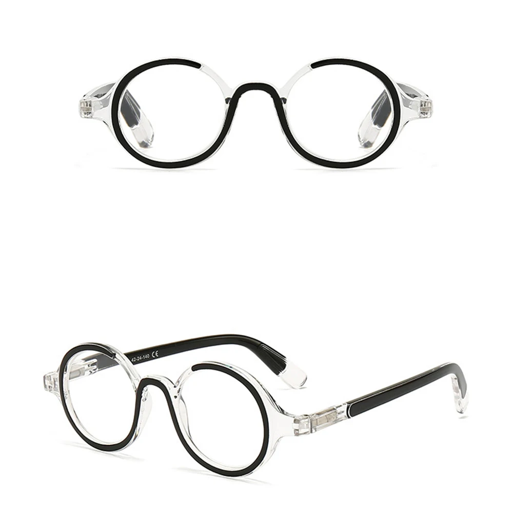 KLASSNUM Vintage Reading Glasses Women Round Frame Fashion Men Magnifying Diopter Computer Eyeglasses Plus +1.5 +2.0 +2.5 +3.0