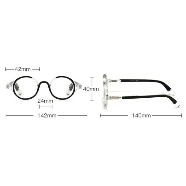 Round Reading Glasses +1.5, +2.0, +2.5, +3.0 - Image 4