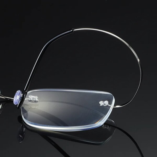 Rimless Rectangular Reading Glasses +1.0, +2.0, +4.0 - Image 3