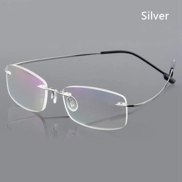 Rimless Rectangular Reading Glasses +1.0, +2.0, +4.0 - Image 5