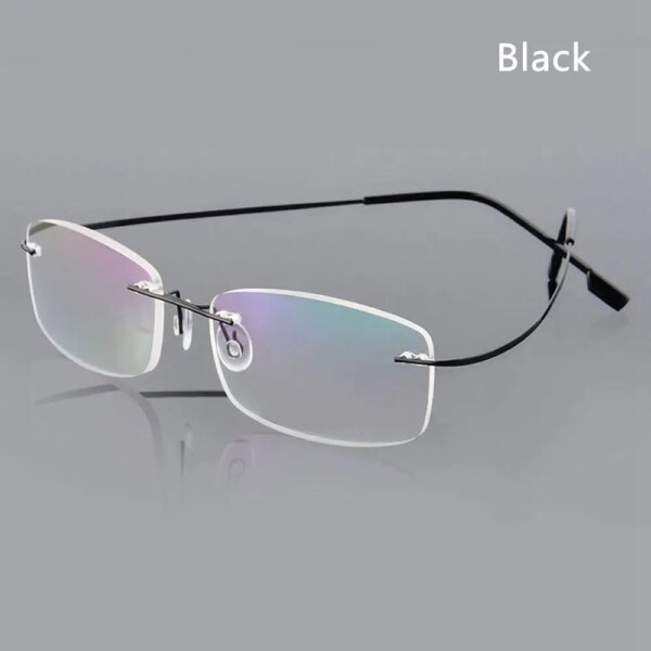 Rimless Rectangular Reading Glasses +1.0, +2.0, +4.0 - Image 4