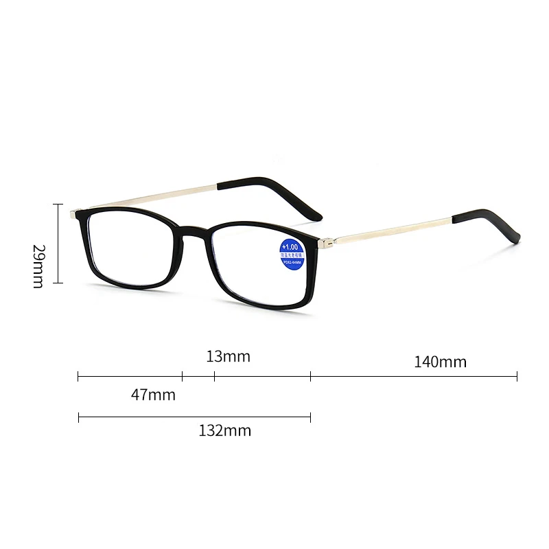 KLASSNUM Portable Reading Glasses Eyeglasses Men Women Square Magnifying Glasses Plus Eyepiece Multi Functional Phone Holder