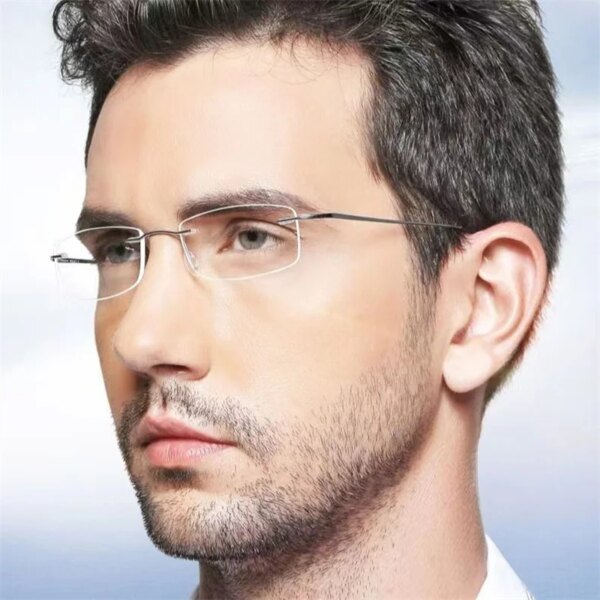 Elderly Eyeglasses - Rimless & Lightweight - Image 5