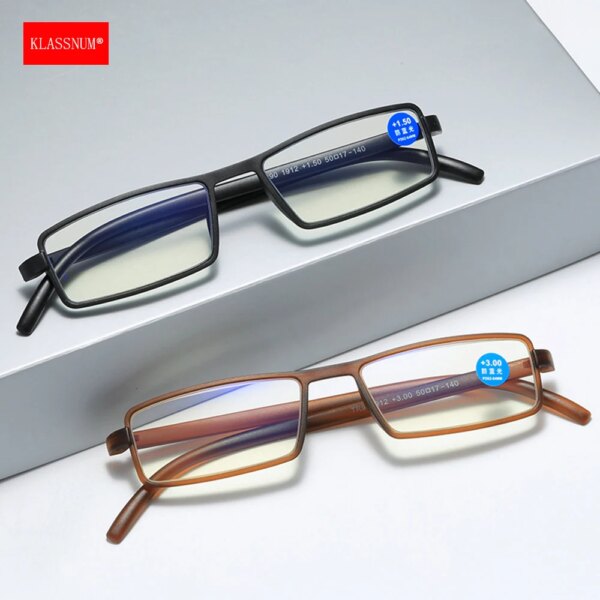 Klassnum Narrow TR90 Frame Reading Glasses - Anti-Blue Light - Image 3