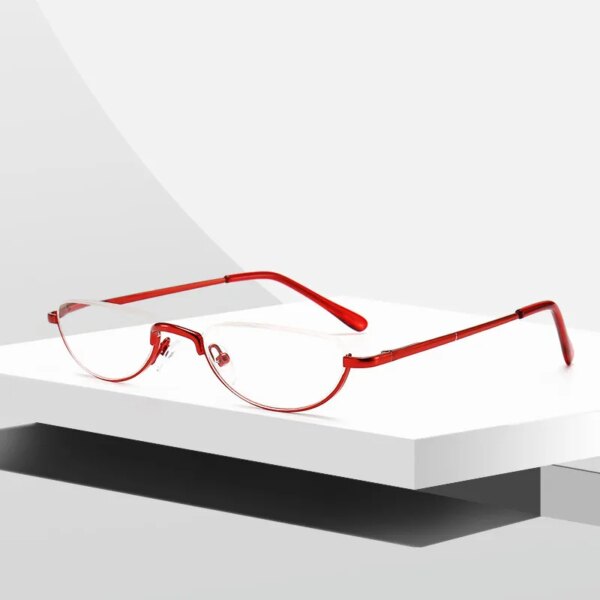 Clear Lens Reading Glasses - Red Frame - Image 2