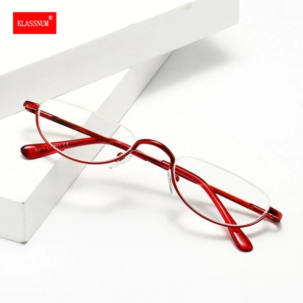 Clear Lens Reading Glasses - Red Frame