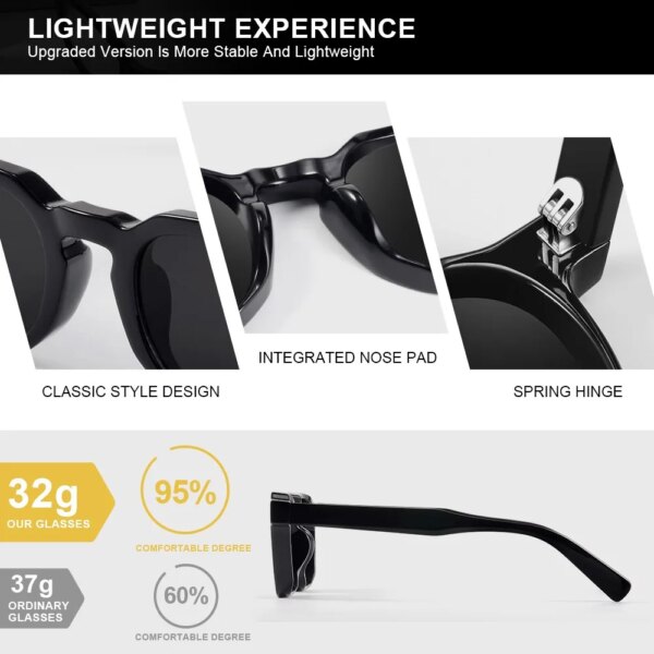 AOFLY Korean Luxury Brand Vintage Square Sunglasses - Image 5