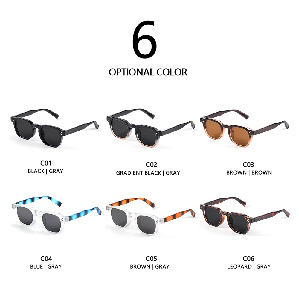 AOFLY Vintage Square Sunglasses Women Acetate Frame Female Korea Luxury Brand Eyewear Male Travel Driving Sun Glasses Men UV400