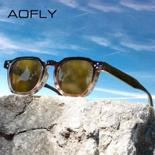 AOFLY Korean Luxury Brand Vintage Square Sunglasses