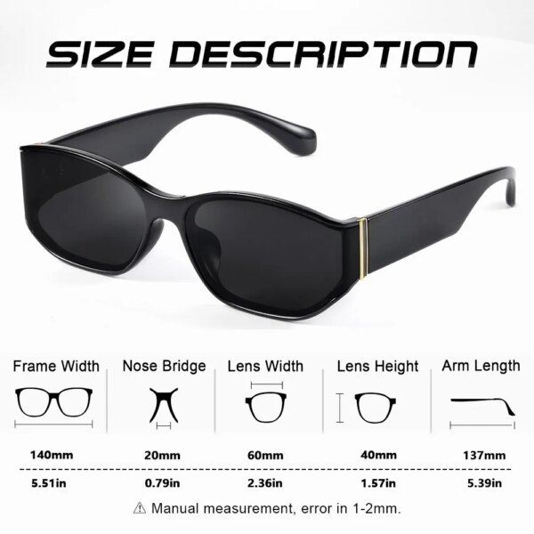 AOFLY Fashion Y2K Polygon Sunglasses for Women & Men with Mirror Lenses - Image 3