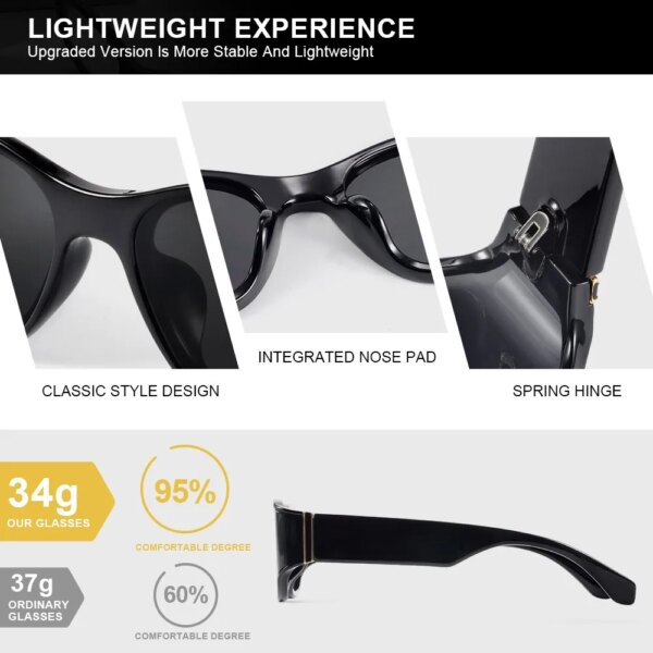 AOFLY Fashion Y2K Polygon Sunglasses for Women & Men with Mirror Lenses - Image 4