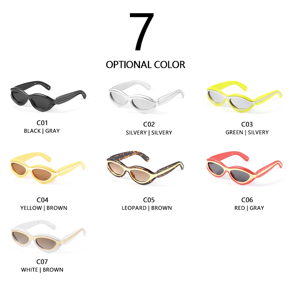 AOFLY Sunglasses Women 2024 Luxury Brand Designer Vintage Y2k Punk Sun Glasses For Men Double Frame Retro Eyewear Shades UV400