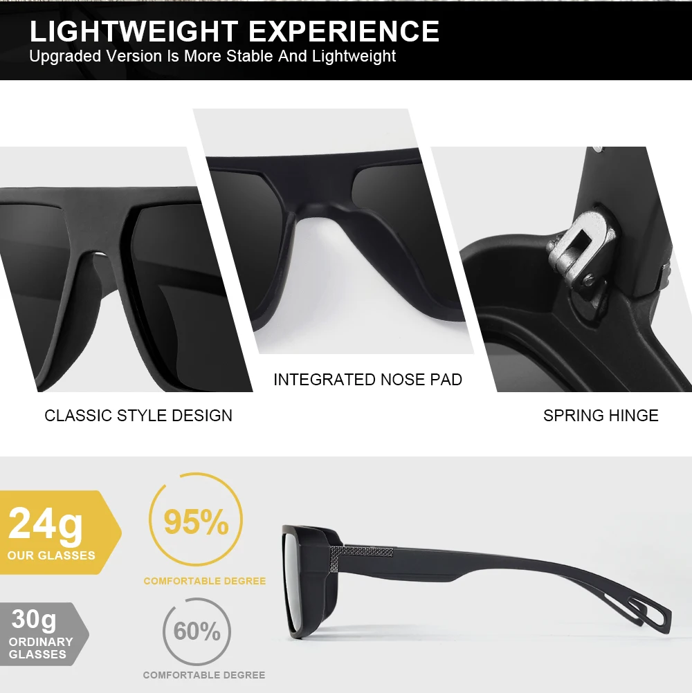 AOFLY Polarized Sunglasses For Men Ultralight Flexible Frame Outdoor Sport Fishing Anti Glare Driving Sun Glasses Women UV400