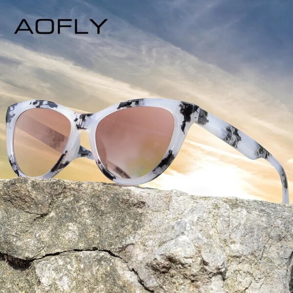 AOFLY Fashionable Black Cat Eye Sunglasses: 2025 Y2K Style