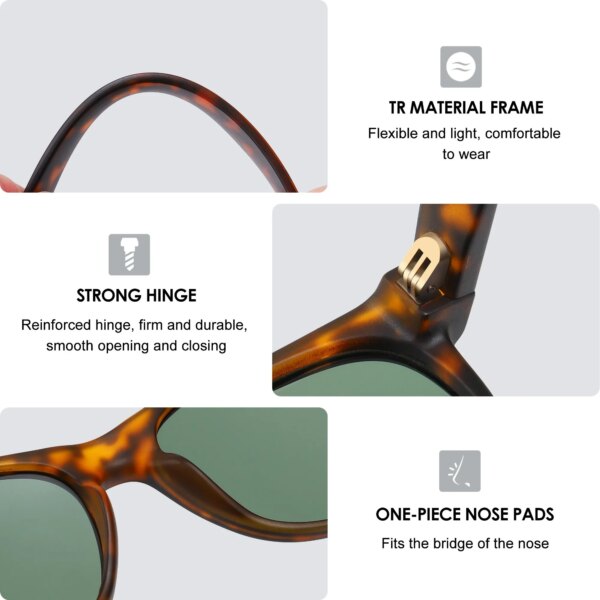 AOFLY Classic Polarized Sunglasses for Men & Women with TR90 Frames - Image 3