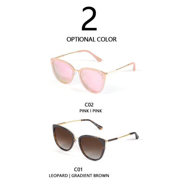 AOFLY Fashionable Oversized Cat Eye Sunglasses for Women - Image 3