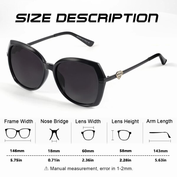 AOFLY Oversize Sunglasses for Women with UV400 Protection - Image 3