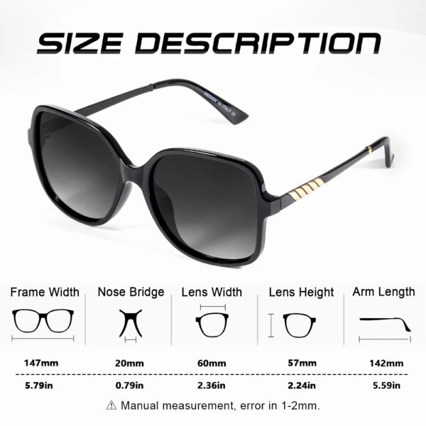 AOFLY Stylish Retro Oversize Sunglasses for Women with Glare Reduction - Image 3