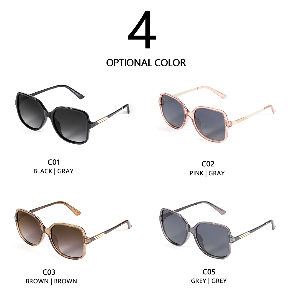 AOFLY Retro Oversize Polarized Sunglasses For Women Fashion Travel Beach Driving Sun Glasses Female Goggles UV400 Protection