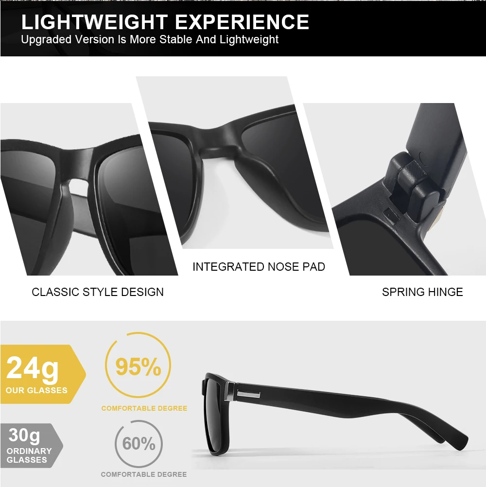 AOFLY Vintage Fashion Sunglasses for Men Retro Square Anti Glare Mirror Driving Sun Glasses Women UV400