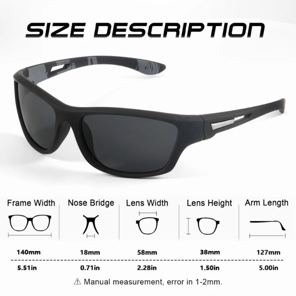 AOFLY Lightweight & Comfortable Square Sunglasses for Everyday Wear - Image 4