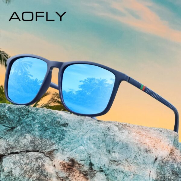 AOFLY Lightweight & Comfortable Square Sunglasses with UV400 Protection