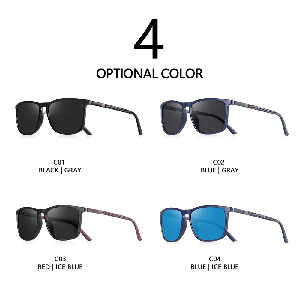 AOFLY Sports Sunglasses for Men Fashion Comfortable Wear Square Mirror Sun Glasses Male Lightweight Eyewear Women UV400