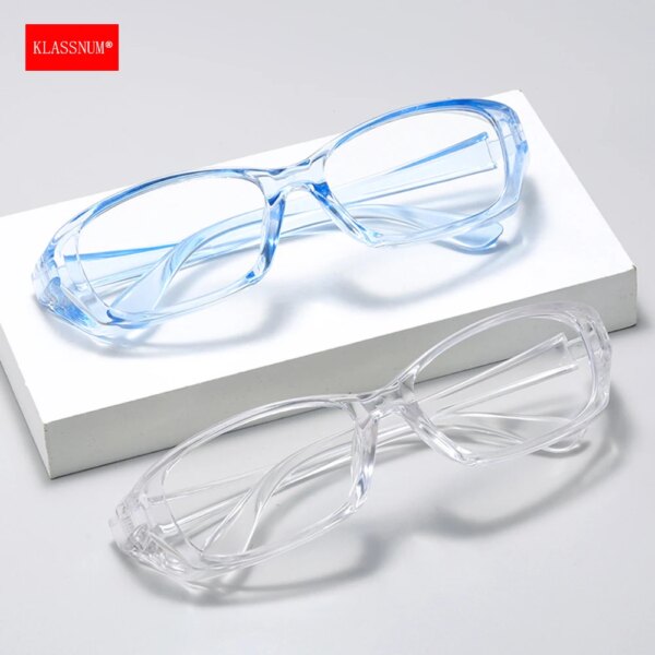 KLASSNUM Safety Glasses with Side Shields: Anti-Fog, Anti-Dust, UV & Blue Light Protection - Image 2