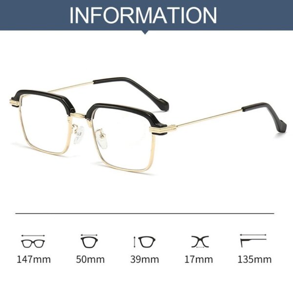 KLASSNUM Men's Ultra-Light Computer Glasses: Photochromic, Anti-Blue Light, Half-Frame Design - Image 2