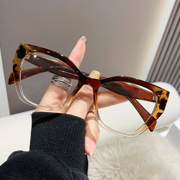 Women's Transparent Cat Eye Glasses with Flat Mirror: Anti-Blue Light, UV400, Xmas Gift - Image 5