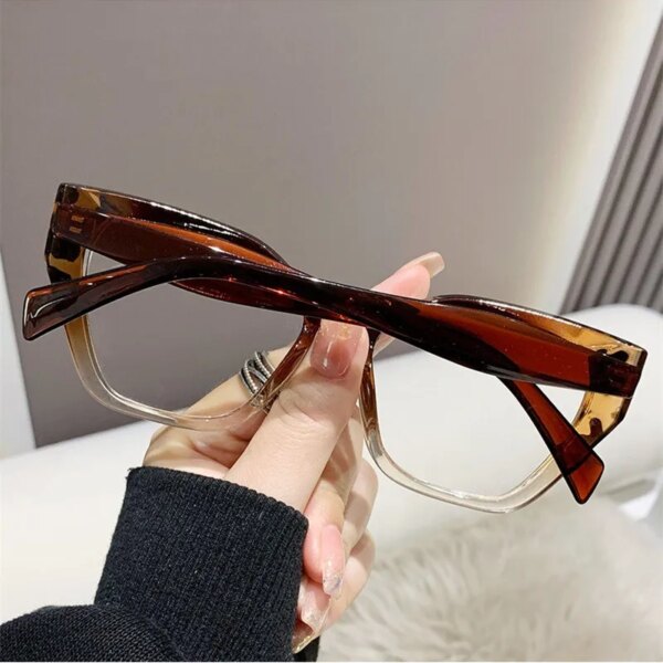 Women's Transparent Cat Eye Glasses with Flat Mirror: Anti-Blue Light, UV400, Xmas Gift - Image 6