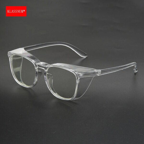 KLASSNUM Sand-proof Manicure Glasses with Side Shields & Blue Light Filtering