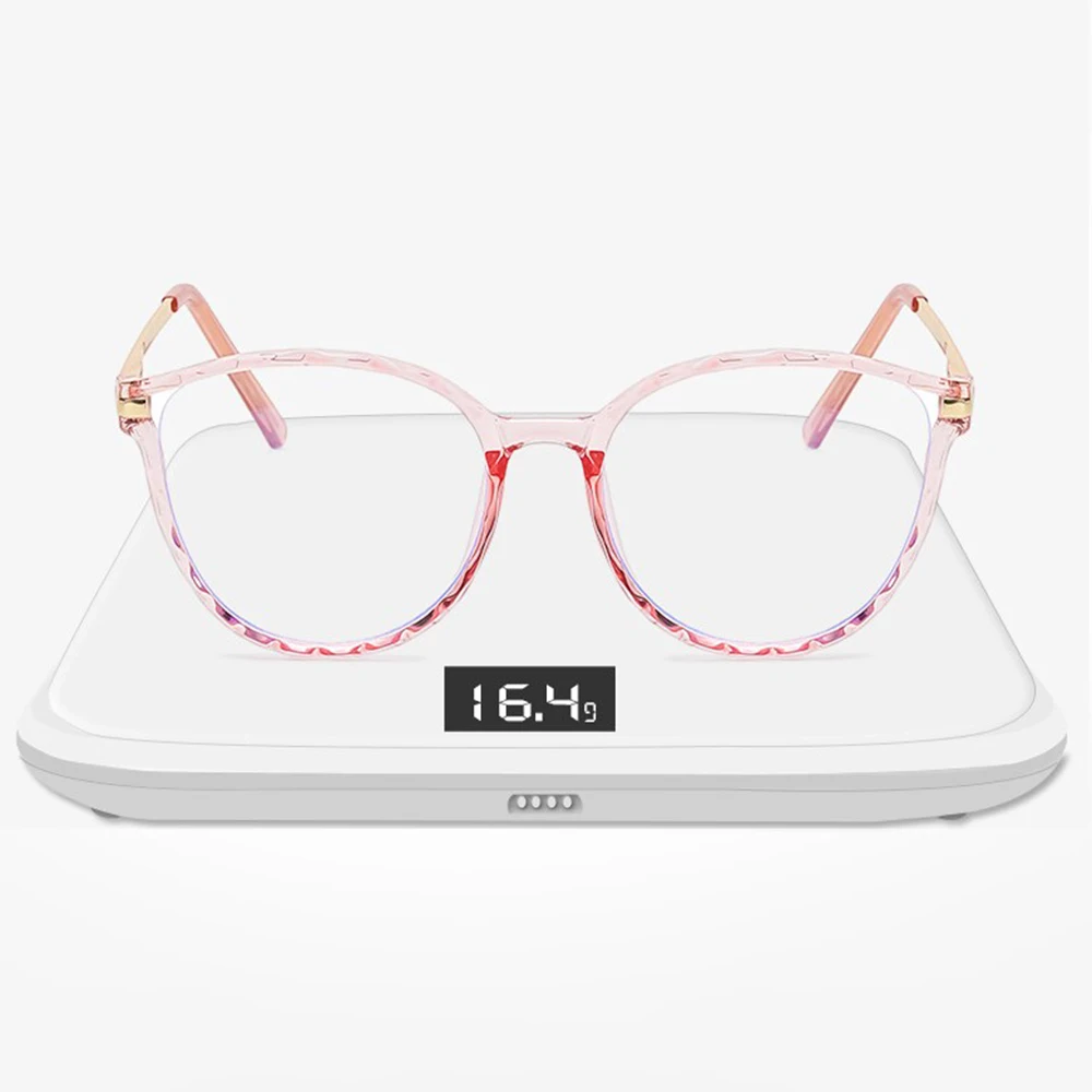 Fashion Anti Blue Light Glasses Women Computer Eyewear Designer Cat Eye Glasses Eyeglasses Lady Clear Optical Goggle Frame New