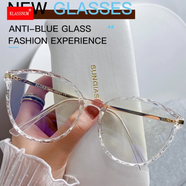 Fashionable Cat Eye Glasses for Women with Blue Light Blocking