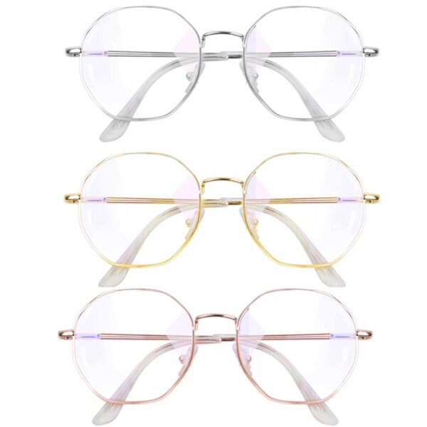 Transparent Octagonal Glasses for Computer Use: Vintage Style & Blue Light Filtering - Image 6