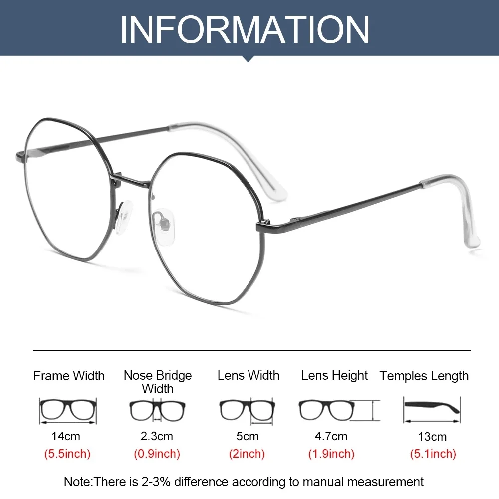 Women Vintage Anti-blue Light Glasses Octagonal FrameComputer Eyeglasses UV400 Optical Eyewear Trendy Transparent Glasses 2022