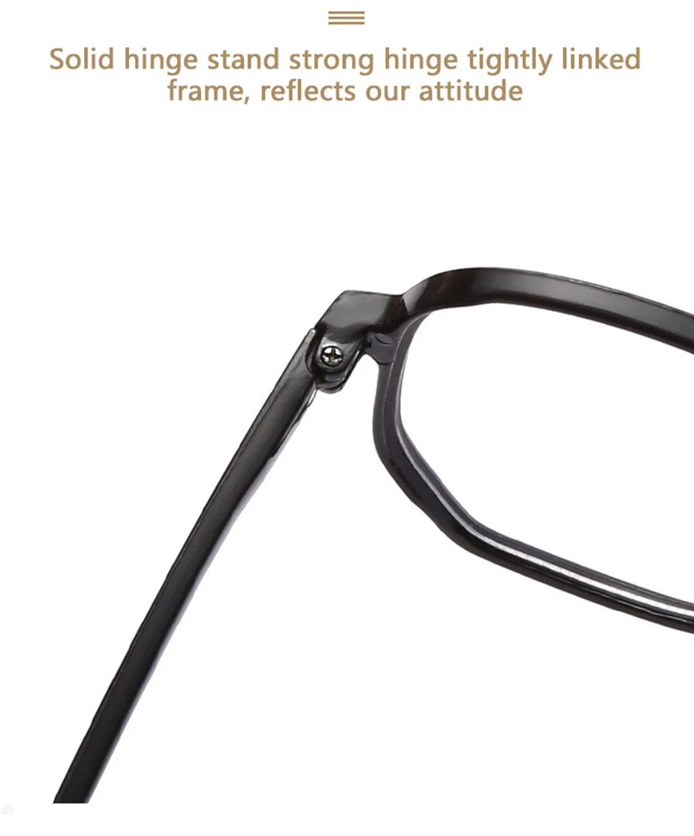 Transparent Anti Blue Light Glasses Women Large Frame Square Eyewear Oversize Computer Glasses Women Men Zero Lens Eyeglasses