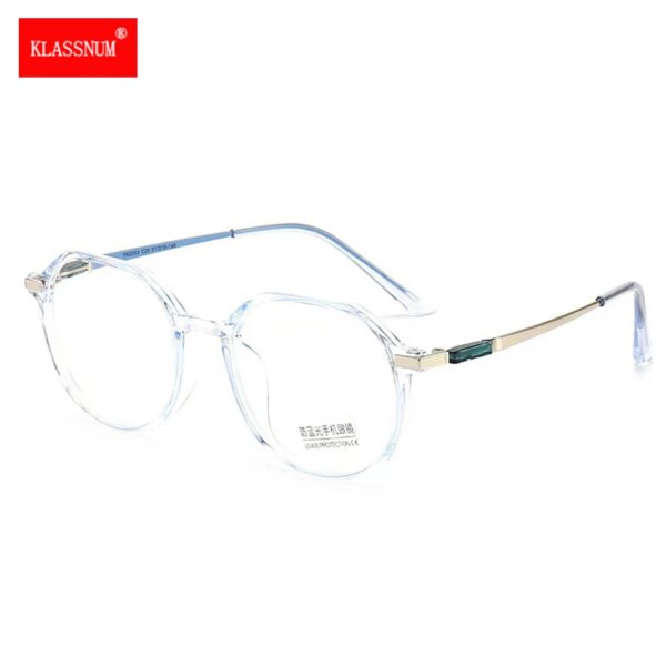 Blue Light Blocking Eyewear for Women: Luxury Brand Acetate Round Frame - Image 3