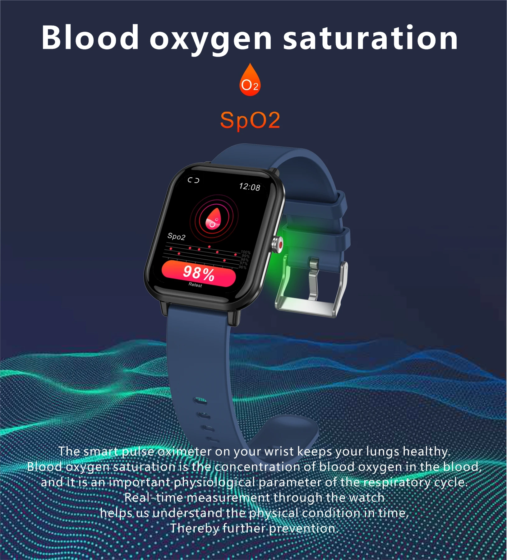 2023 Digital Smartwatch Body Temperature Monitor Fitness Sports Watches Bluetooth IP68 Waterproof Smart Watch for Android Phones