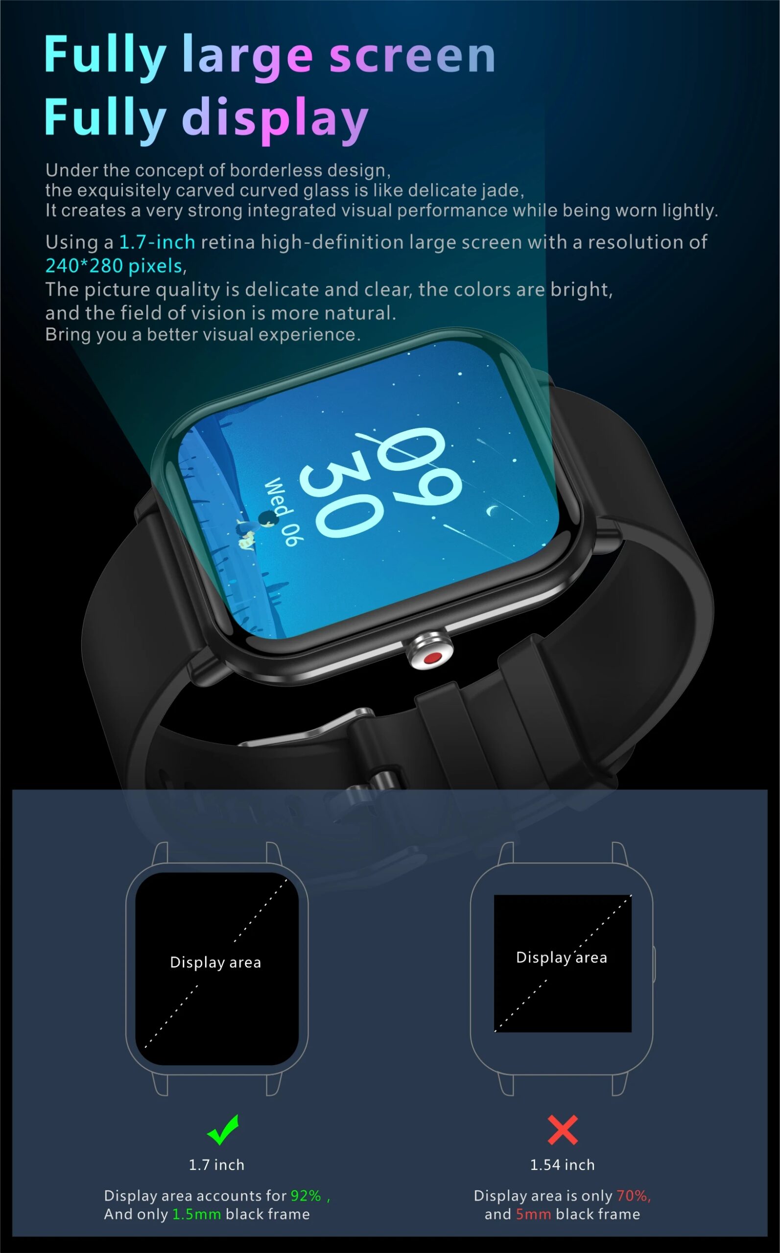 2023 Digital Smartwatch Body Temperature Monitor Fitness Sports Watches Bluetooth IP68 Waterproof Smart Watch for Android Phones