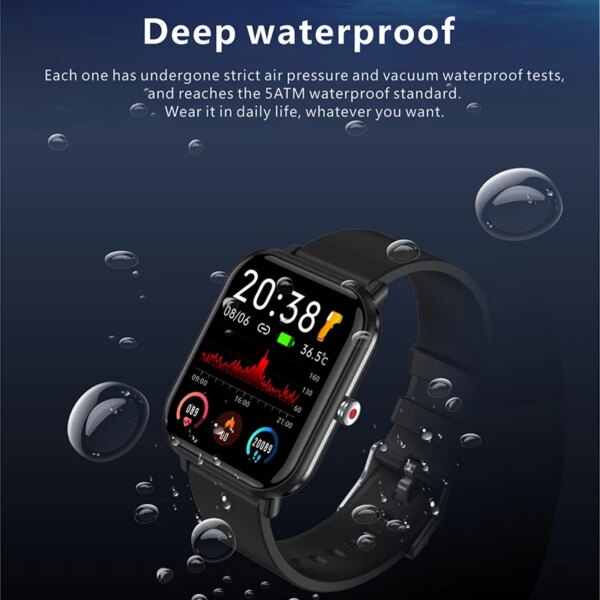 2023 Smartwatch – Body Temp Monitor, Fitness Tracker, Bluetooth, IP68 Waterproof - Image 5