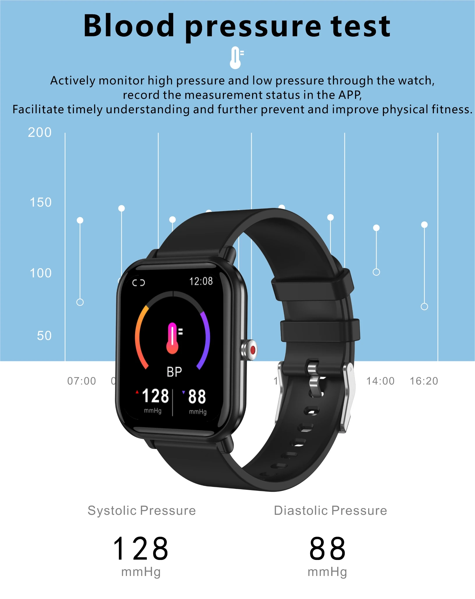 2023 Digital Smartwatch Body Temperature Monitor Fitness Sports Watches Bluetooth IP68 Waterproof Smart Watch for Android Phones