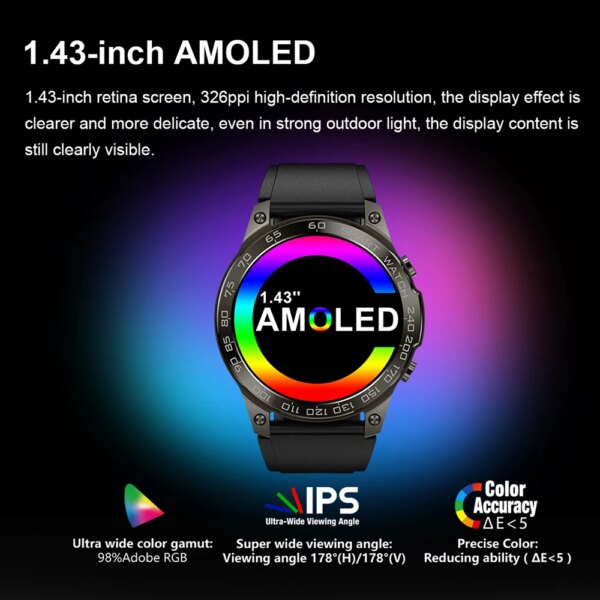 AMOLED Smartwatch with NFC, GPS, Bluetooth Calling - Image 3