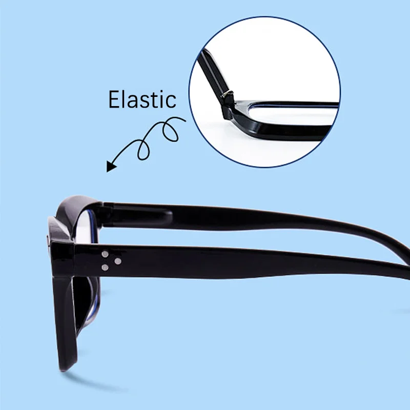 KLASSNUM Women Fashion Reading Glasses Oversized Square Large Frame Magnifing Glasses Presbyopia Eyeglasses Diopter +1.0~+3.5