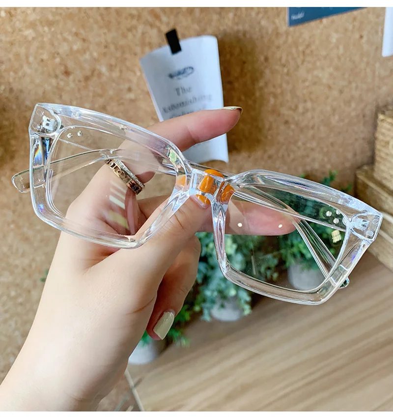 KLASSNUM Women Fashion Reading Glasses Oversized Square Large Frame Magnifing Glasses Presbyopia Eyeglasses Diopter +1.0~+3.5