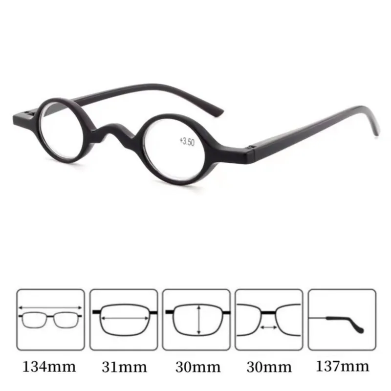 Small Round Reading Glasses Men Retro Anti Blue Light Goggles Vintage Hyperopia Eyewear Presbyopia Eyeglasses +1 +1.5 +2.5 +3.0