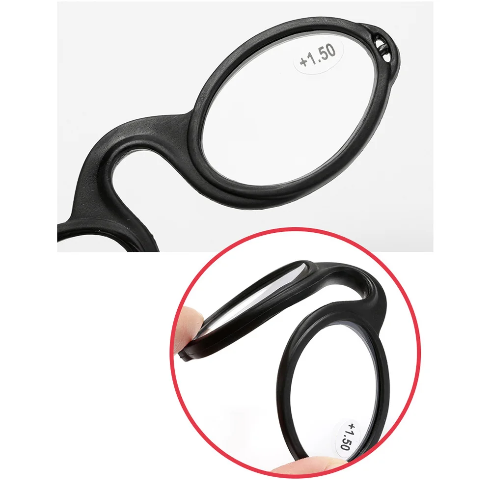 Silicone Nose Clip Reading Glasses Mini Foam Women Nose Glasses Men Portable Magnifying Eyeglasses Lazy Readers Eyewear +1.0-+4.